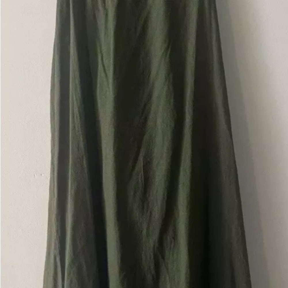 Zara Green Maxi A-Line Skirt for Casual Wear